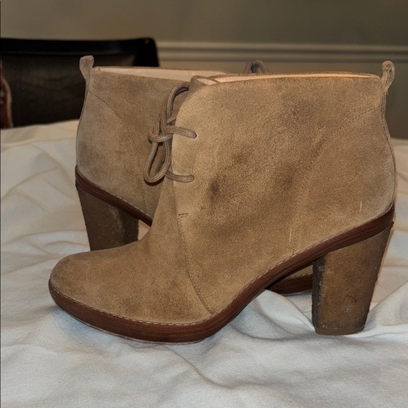 KORS Michael Kors Tan Suede Lace-Up Boots - Picture 3 of 5